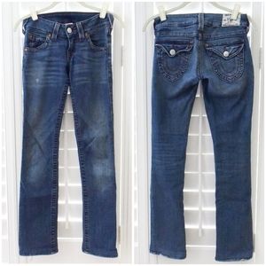 *True Religion* Straight Leg Medium Wash Jeans - size 25